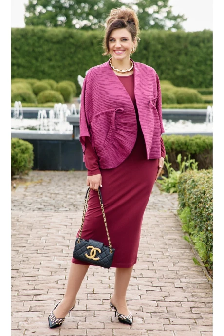 Костюм с платьем Vittoria Queen 25823 винный #1