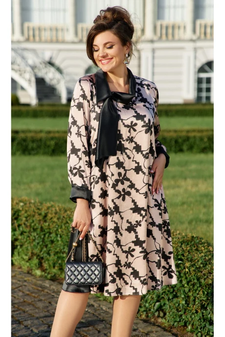 Платье Vittoria Queen 26163 черный_бежевый #1