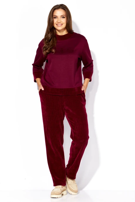 Брючный костюм TAiER 1381 винный двойка #1