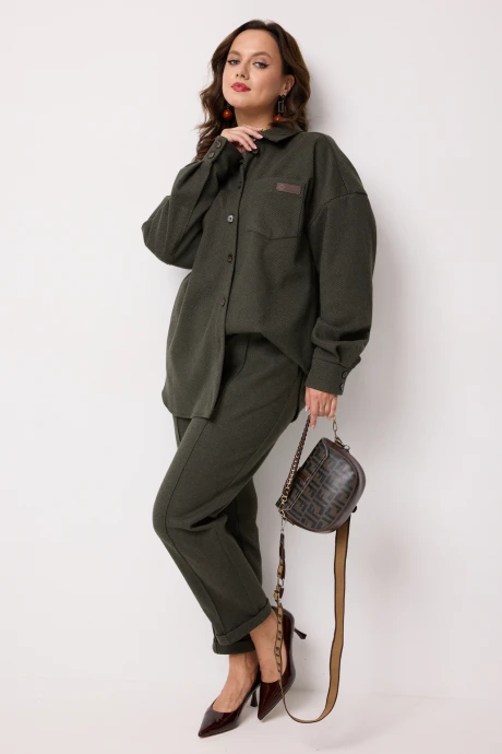 Брючный костюм Твой Имидж 2245 олива двойка #1