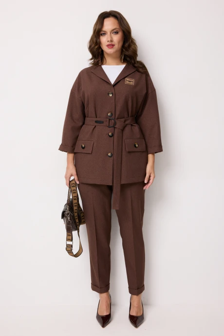 Брючный костюм Твой Имидж 2249 шоколад двойка #1
