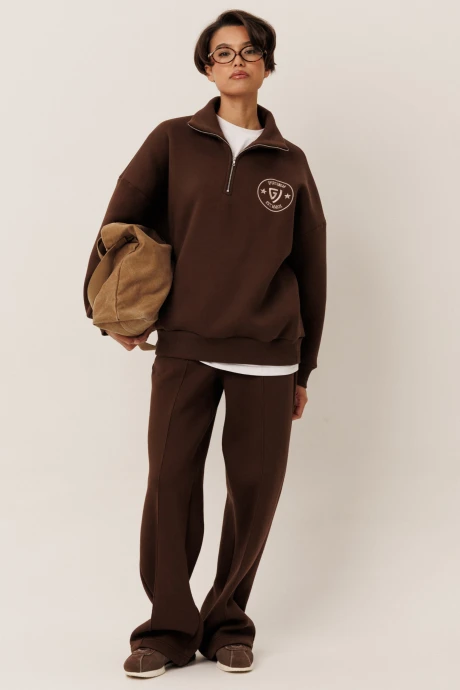 Спортивный костюм GO F3087/23-03 коричневый #1