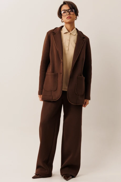 Брючный костюм GO f3165/23-03 коричневый двойка #1