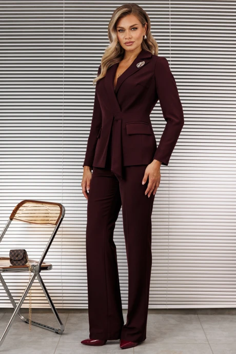 Брючный костюм Мода-Юрс 2934 бордо двойка #1