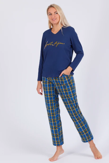 Пижама Belarusachka С4635Х Сапфир/ клетка #1