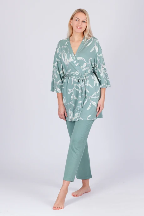 Пижама Belarusachka СР4997И лилия / олива #1