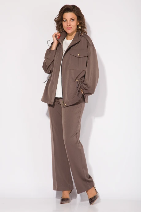 Брючный костюм Лилиана 1480 трюфель двойка #1