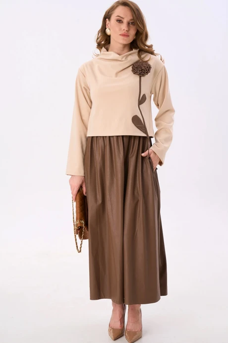 Платье NikVa н924-7 капучино_и_шоколад #1