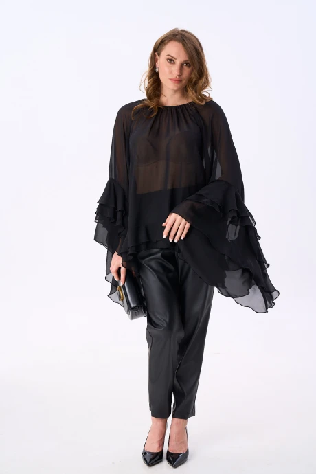 Брючный костюм NikVa н999-2 чёрный двойка #1