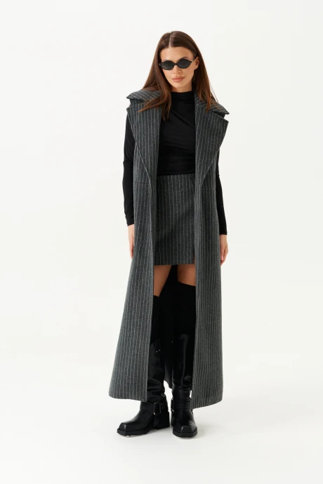 Юбочный костюм ELLETTO LIFE 5317 графит двойка #1