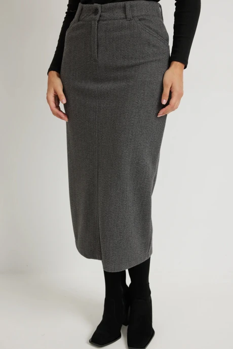 Юбка Mirolia 1271 серая ёлочка #1