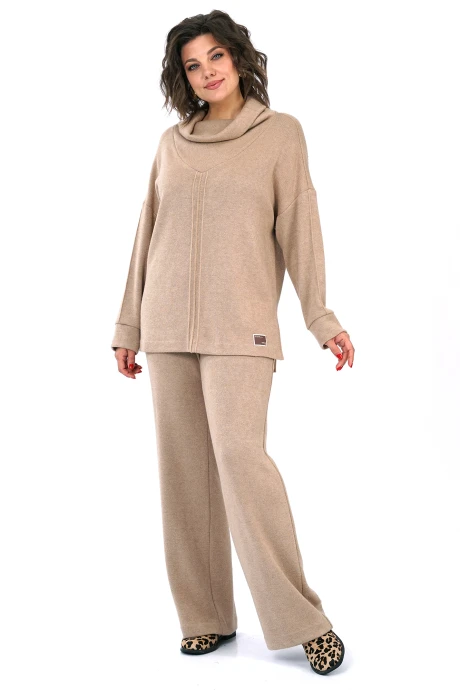 Брючный костюм ALANI COLLECTION 2446 бежевый двойка #1