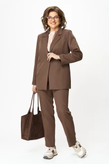 Брючный костюм Vilena Fashion 1097 шоколад двойка