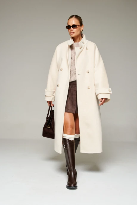 Пальто Beautiful&Free 7012 молоко #1
