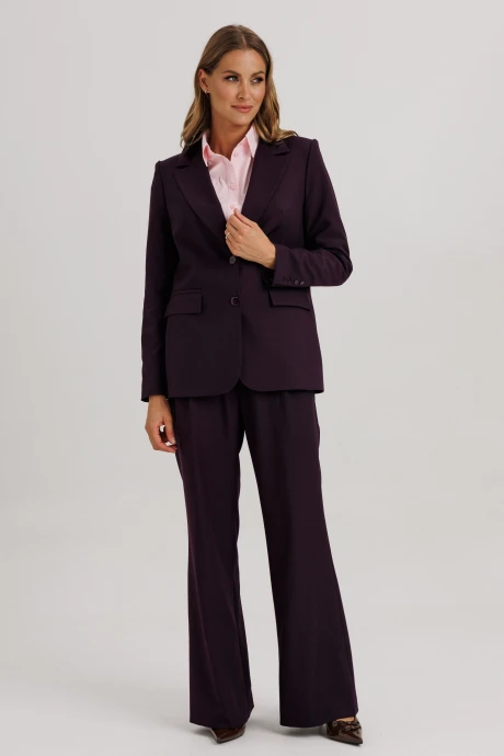 Брючный костюм Ларс Стиль 1142 темно-фиолетовый двойка #1