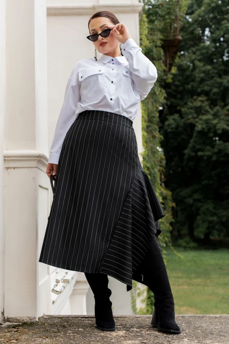 Юбочный костюм ADARIN A-38 черный_полоска #1