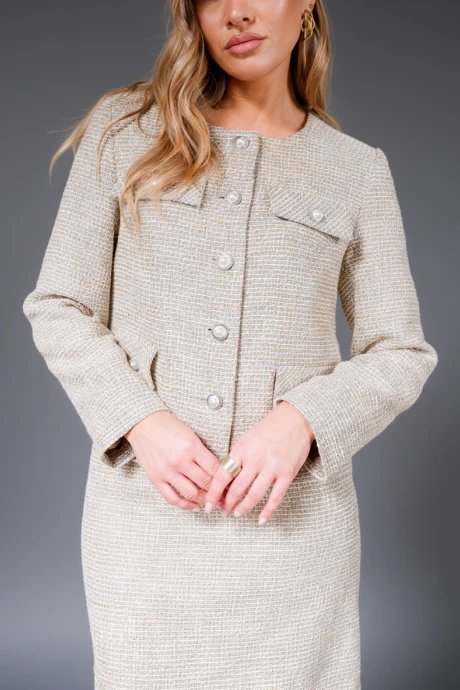 Жакет (пиджак) Erika 1689-1 коричневый #1