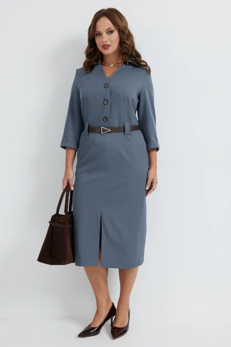 Платье Твой Имидж 2258 серо-голубой #1