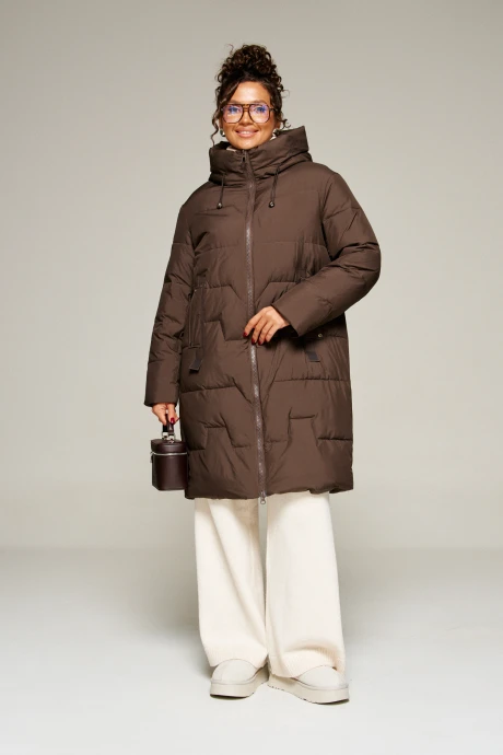 Пальто Beautiful&Free 8018 шоколад #1