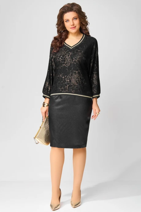 Юбочный костюм FITA 3152 черно-золотистый двойка #1