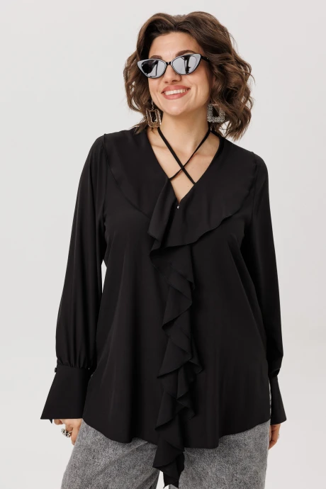 Блузка Anelli 1679 Черная романтика #1