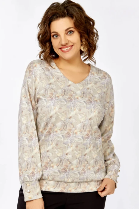 Джемпер (кофта) Swallow 800.7 Бежевый, принт «цветы» #1
