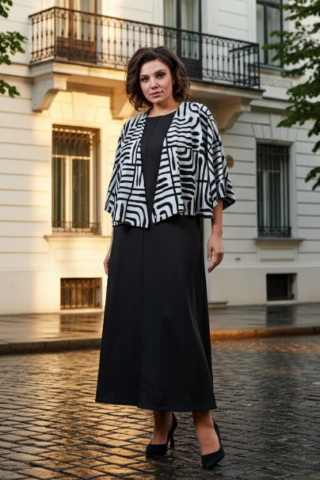 Костюм с платьем Avanti 1666 черный двойка #1