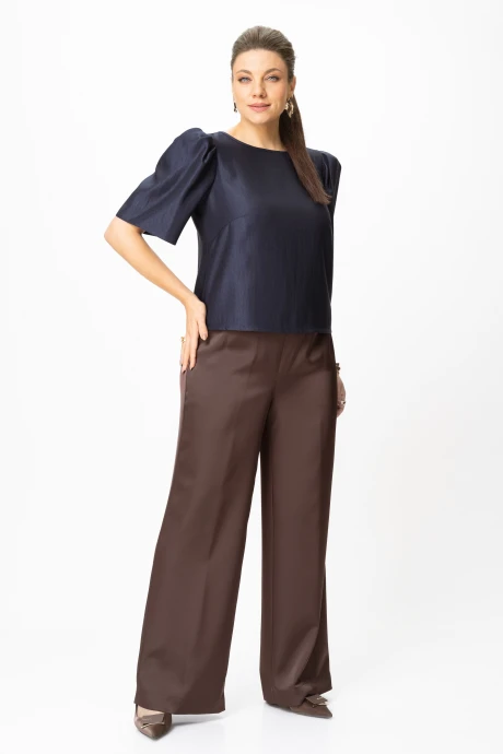 Брючный костюм Bonna Image 1013/3 синий+коричневый двойка #1