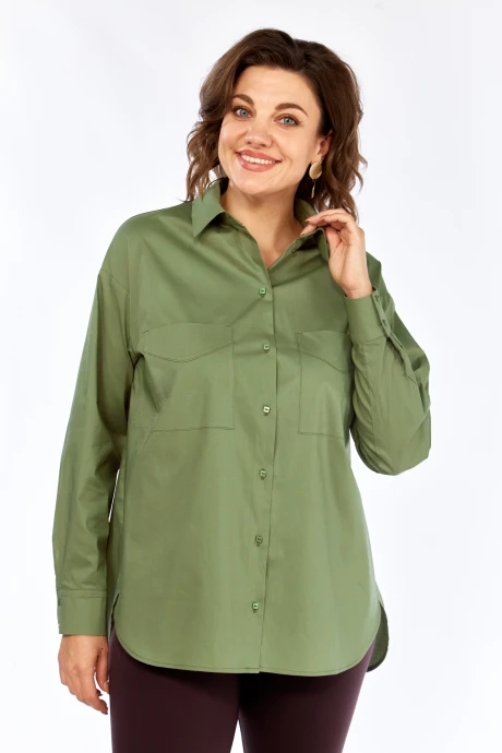 Рубашка Avenue Fashion 0343 оливка #1