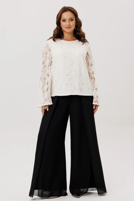 Брючный костюм INVITE 6122 белый/черный двойка #1