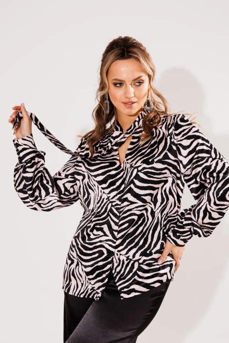 Блузка Anelli 1736 Зебра_беж #1