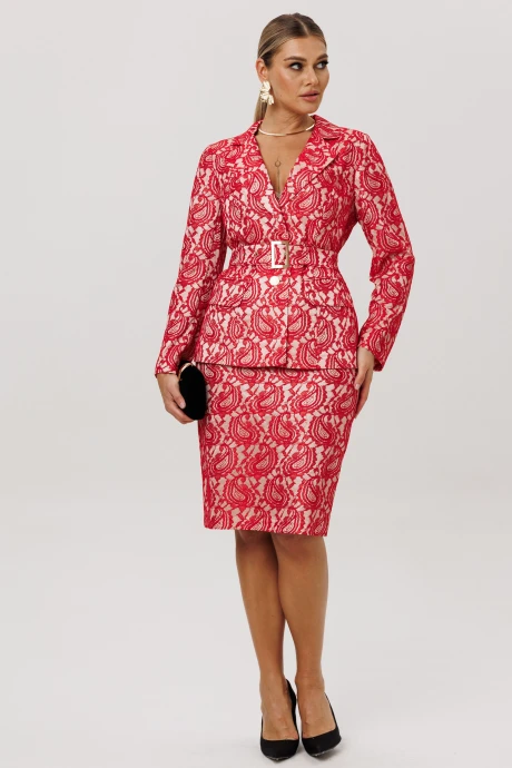 Юбочный костюм Anelli 1741 Китайский красный #1