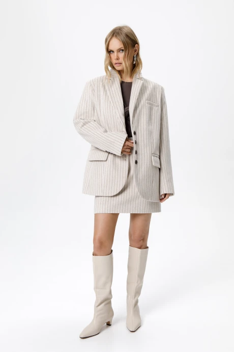 Юбочный костюм PiRS 6324 бежевый двойка #1