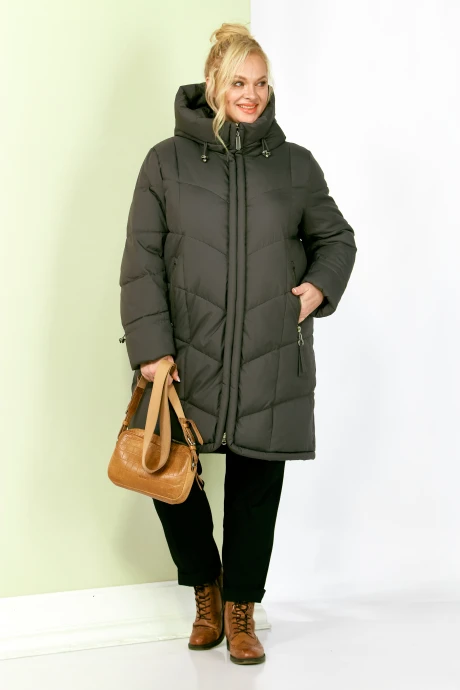 Пальто Shetti 2204 серо-зеленый #1