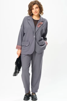 Брючный костюм Michel Chic 1441 грей двойка
