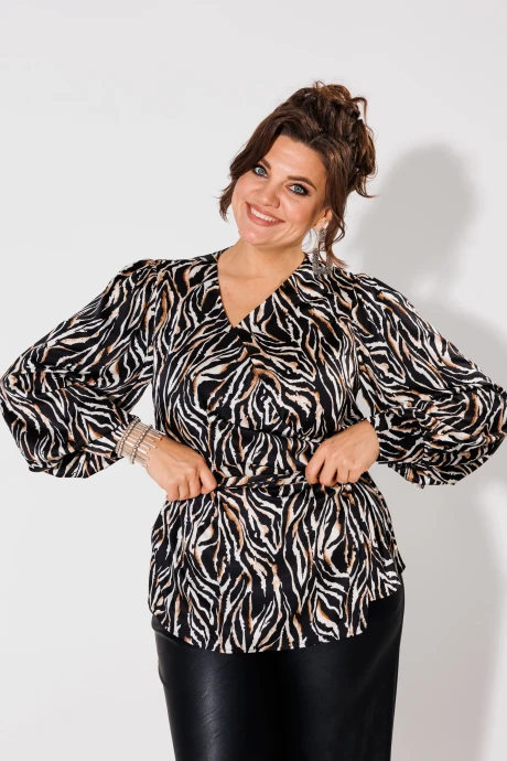 Блузка Anelli 1735 Африканская зебра #1