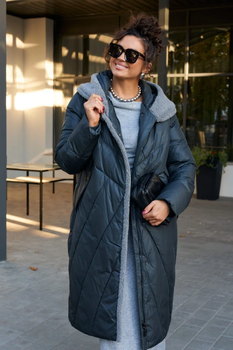 Стеганое пальто Beautiful&Free 8017 иссиня-черный #1