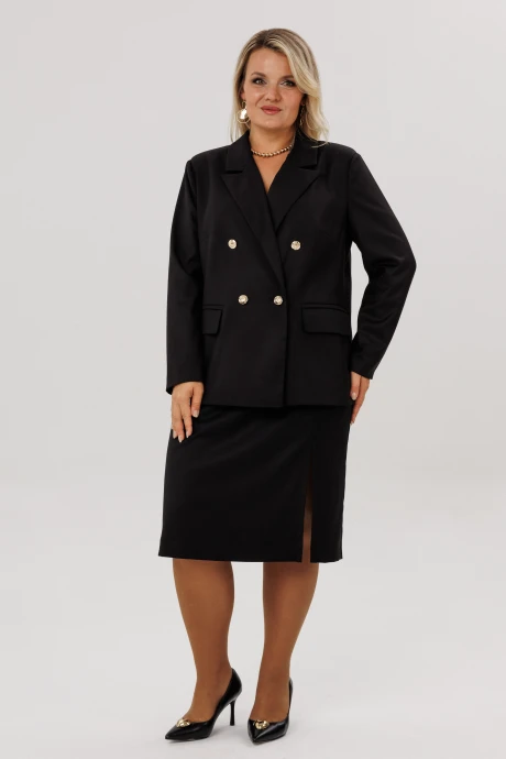 Юбочный костюм OVERYOU 229 черный двойка #1