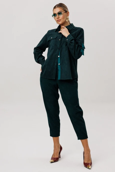 Брюки Anelli 1747 Зеленый корд #1