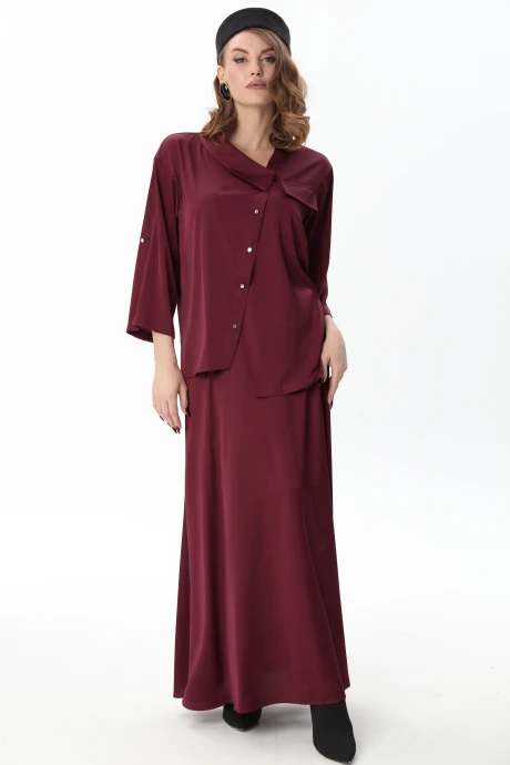 Юбочный костюм NikVa 928-11 винный двойка #1