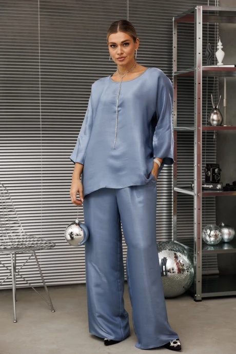 Брючный костюм Anastasia 1228.1 голубой двойка #1