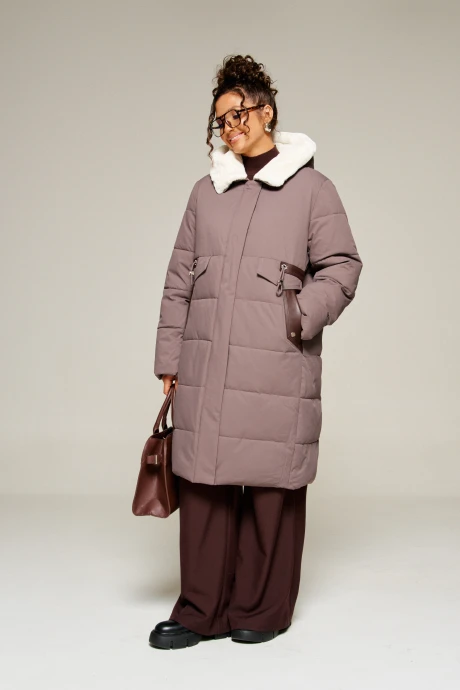 Пальто Beautiful&Free 8019 дымчато-лиловый #1