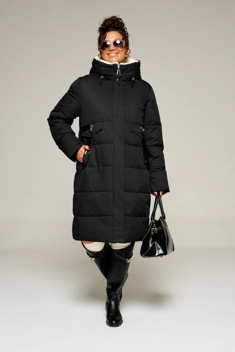 Стеганое пальто Beautiful&Free 8019 черный #1