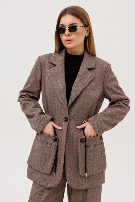 Жакет (пиджак) AmberaStyle 1134 шоколад #1