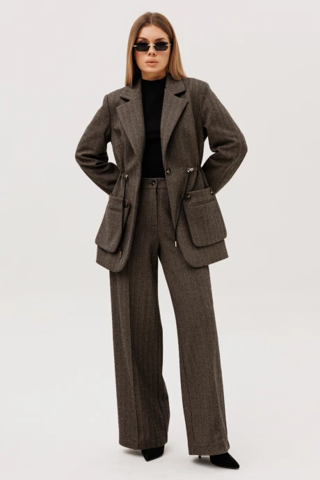 Жакет (пиджак) AmberaStyle 1134 шоколад #1