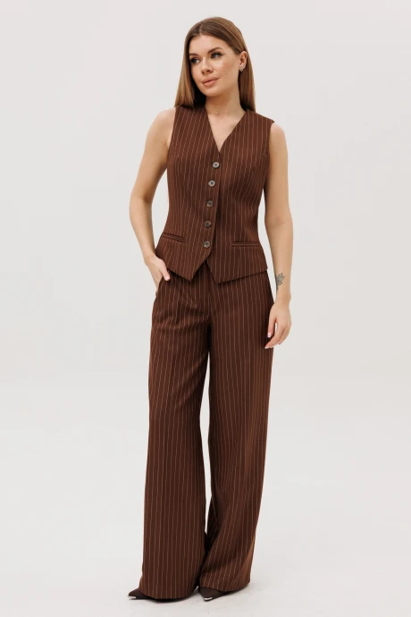 Брючный костюм AmberaStyle 2139-2 шоколад двойка #1