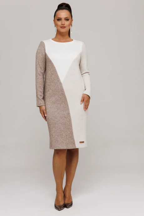 Платье Галеан-стиль 807.1 коричневый_бежевый #1