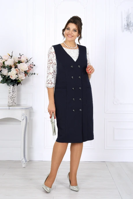 Сарафан Нинель Шик 7443 темно-синий #1