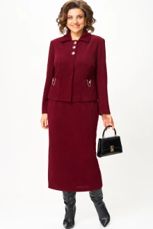 Юбочный костюм AIRA style 24115А Винный двойка