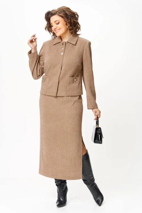 Юбочный костюм AIRA style 24115А Беж двойка #1